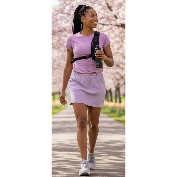 Columbia Women Medium Lavender "PFG Tidal" Omni Shield Rain Repellent Skort - Picture 1 of 9